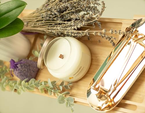 Golden Summer Honeybees | 10 Oz | Coco Soy Beeswax | Crackling Wooden Wick | Divinorah Luxury Candle Company | Non-Toxic