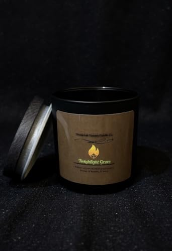 Divinorah Luxury Candle Co. Twighlight Grove Scented Candle, Black Matte Jar, Coconut Soy Blend, 8 oz, Fall Collection, Red Currant and Pomegranate