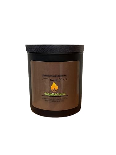 Divinorah Luxury Candle Co. Twighlight Grove Scented Candle, Black Matte Jar, Coconut Soy Blend, 8 oz, Fall Collection, Red Currant and Pomegranate