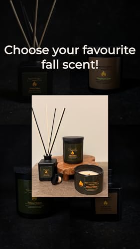Divinorah Luxury Candle Co. Twighlight Grove Scented Candle, Black Matte Jar, Coconut Soy Blend, 8 oz, Fall Collection, Red Currant and Pomegranate