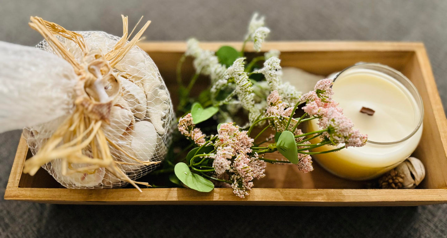 10 OZ | Virgin Coconut Soy Blend Candles with Cracking Wooden Wick | Divinorah Luxury Candle Company | Non-Toxic